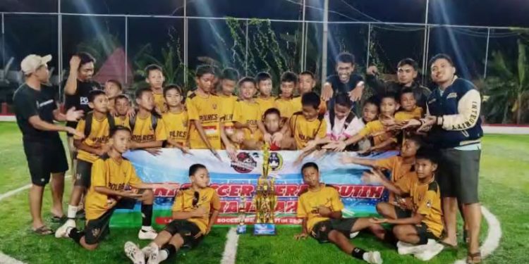 Taklukkan Gelora Muda di Final, SSB Bhayangkara FC U-13 Polres Selayar Juara Mini Soccer Merah Putih