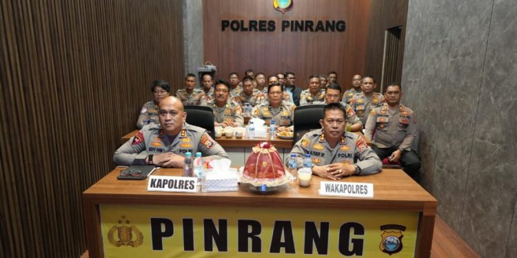 Kapolres Pinrang Ikuti Zoom Meeting Malam Puncak Penganugerahan Hoegeng Awards 2026