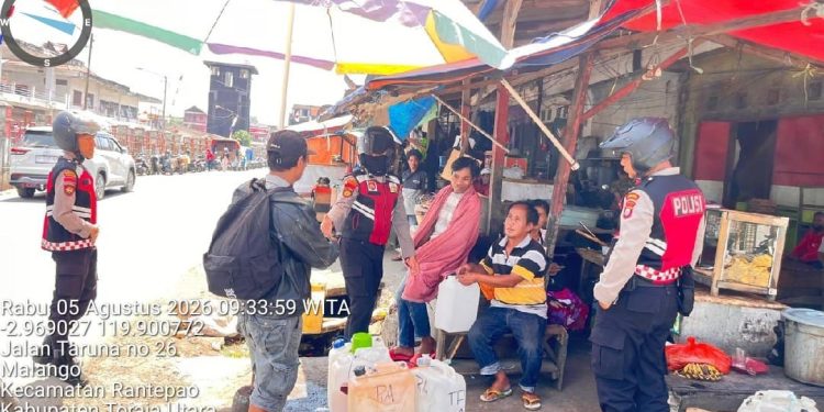 Ciptakan Kondusifitas Wilayah, Sat Samapta Polres Torut Patroli Dialogis dan Sosialisasi Layanan 110​