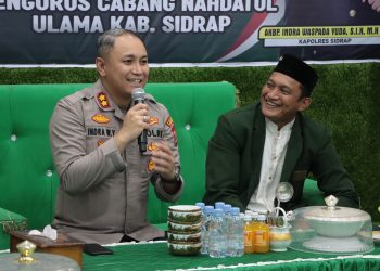 Silaturahmi ke Ketua PCNU, Kapolres Sidrap: Sinergi Kuat Kunci Stabilitas Keamanan