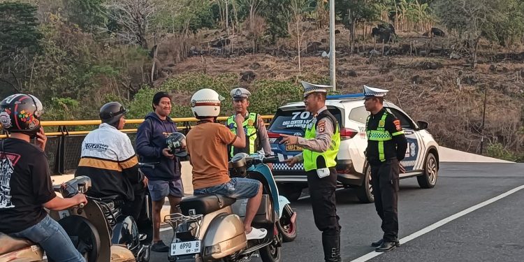 Personel Satlantas Polres Parepare Turun Langsung di Lokasi Rawan Balap Liar