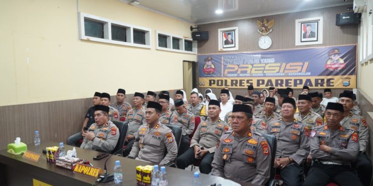 Kapolres Parepare Ikuti Ngaji Kebangsaan Bersama Kapolri