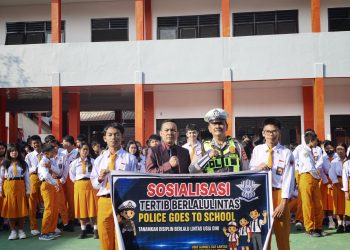 Melalui Police Goes to School, Sat Lantas Polres Toraja Utara Edukasi Pelajar SMA Kristen Rantepao