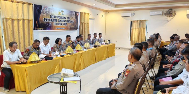 Evaluasi Gangguan Kamtibmas, Kapolresta Gowa Tekankan Penguatan Kinerja Jajaran