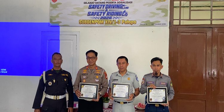 Satlantas Polres Palopo Gelar Safety Riding Dan Safety Driving ke Personel Tni