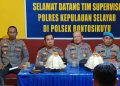 Perkuat Pelaksanaan Tugas dan Tingkatkan Kinerja Polsek Jajaran, Polres Selayar Laksanakan Supervisi