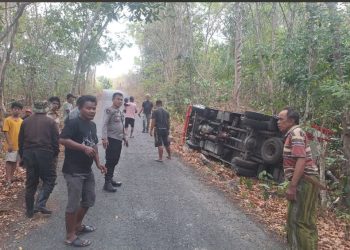 Mobil Damkar Terbalik di Tajuia Bontomatene, Kasat Lantas Polres Selayar: 1 Orang Meninggal