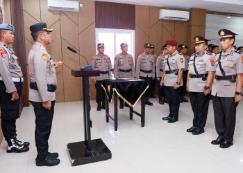 Kapolres Barru Pimpin Sertijab Kapolsek dan Pelantikan Kasiwas
