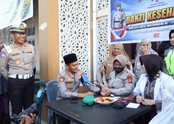 Dalam Rangka HUT Lalu Lintas ke-71, Satlantas Polresta Gowa Gelar Bakti Kesehatan