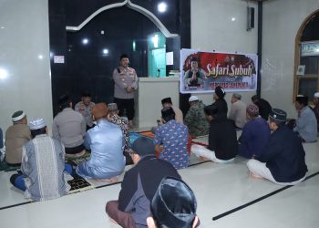 Safari Subuh di Rumbia, Kapolres Jeneponto Ajak Warga Lawan Hoaks, Narkoba dan Karhutla