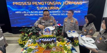 Ditlantas Polda Sulsel Gelar Syukuran HUT Lalulintas Bhayangkara ke-71