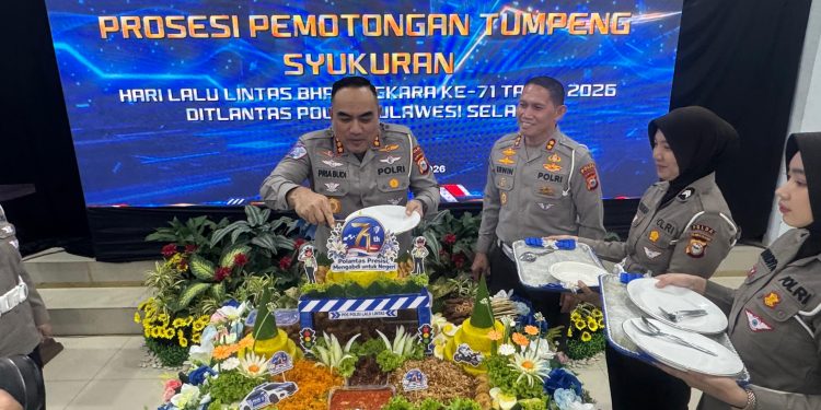 Ditlantas Polda Sulsel Gelar Syukuran HUT Lalulintas Bhayangkara ke-71