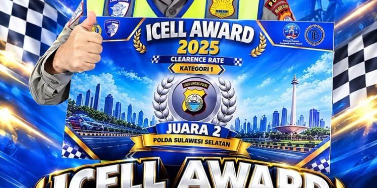 Di Bawah Kepemimpinan Kombes Pol Pria Budi, Ditlantas Polda Sulsel Juara 2 ICELL Awards 2025