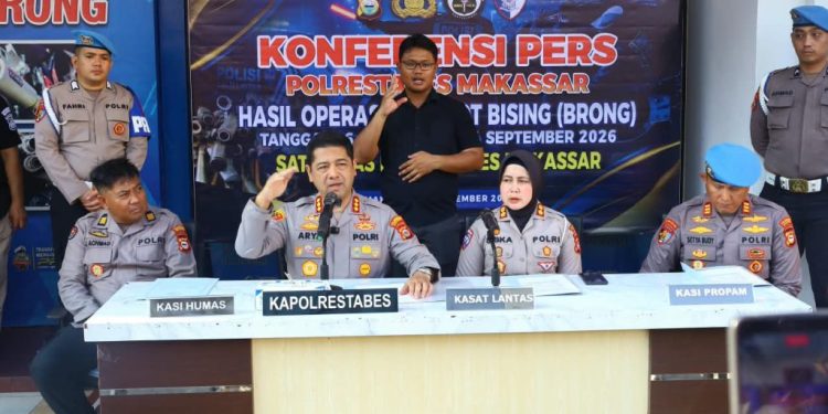 Satlantas Polrestabes Makassar Amankan 355 Kendaraan Berknalpot Brong dan TNKB Palsu