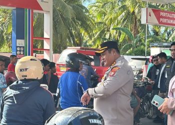 Cek Sejumlah SPBU! Kapolres Selayar: Stok BBM Cukup, Masyarakat Jangan Panic Buying