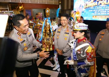 Di Bawah Binaan Kapolrestabes dan Kasat Lantas, Pocil Polrestabes Makassar Juara 1 Lomba Polisi Cilik Tingkat Polda Sulsel