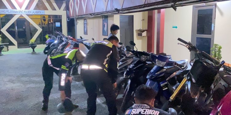 Satlantas Polres Soppeng Tindak 27 Motor Berknalpot Brong