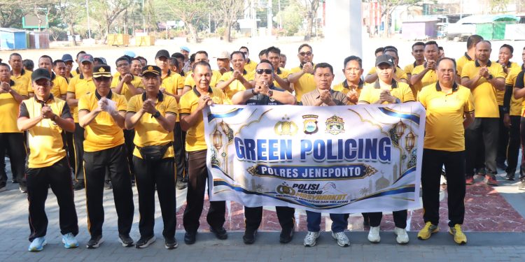 Polres Jeneponto Gelar Green Policing di Lapangan Pastur