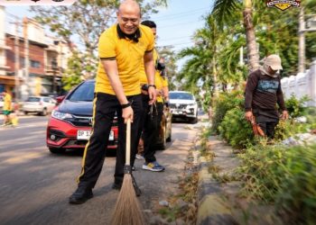 Jaga Lingkungan Bersih dan Sehat, Kapolres Pinrang Bersama Personel, DLH dan Masyarakat Gelar Korvey