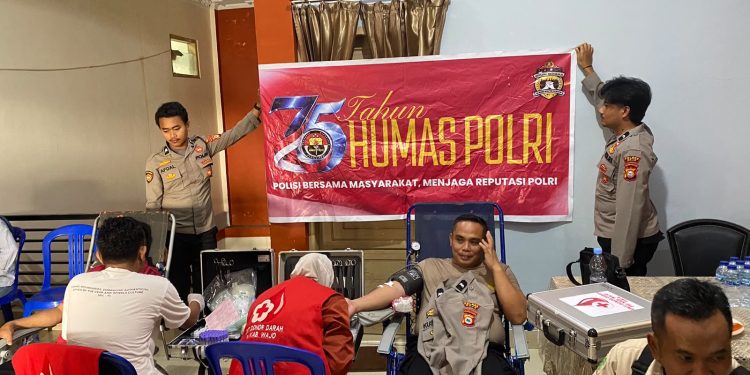 Sambut Hari Jadi Humas Polri ke-75, Humas Polres Wajo Gelar Donor Darah untuk Kemanusiaan