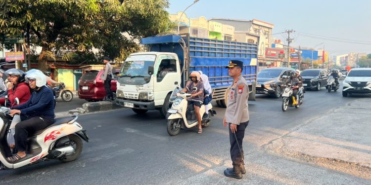 Kapolresta Gowa Turun Atur Lalu Lintas, Pantau TK Kemala Bhayangkari