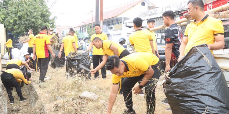 Green Policing, Kapolres Sidrap Pimpin Aksi Bersih Lingkungan