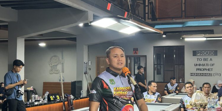 AKBP Indra Waspada Yuda Resmi Buka Turnamen Billiard Kapolres Sidrap CUP I