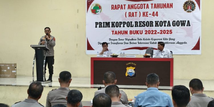 Kapolresta Gowa Pimpin RAT ke-44 PRIM Koppol, Dorong Tata Kelola Koperasi yang Transparan dan Akuntabel
