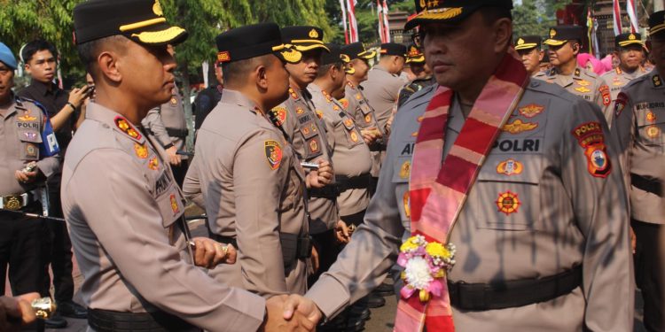 Kapolres Parepare Hadiri Penyambutan Kapolda Sulsel Irjen Pol Dr. M. Awal Chairuddin di Mapolda