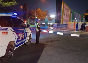 Antisipasi Balap Liar, Personel Sat Lantas Polres Parepare Gelar Patroli Blue Light