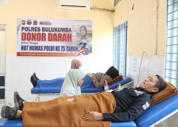 Sambut HUT Humas Polri ke-75, Humas Polres Bulukumba Gelar Bakti Sosial Donor Darah