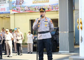 Pimpin Apel, Kapolrestabes Makassar Tekankan Polisi Bersama Masyarakat