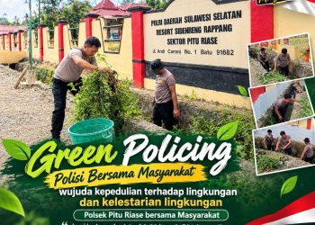 Kapolsek Pitu Riase Bersama Masyarakat Gelar Green Policing